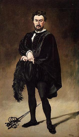 Edouard Manet Philibert Rouviere as Hamlet Norge oil painting art
